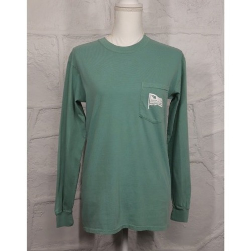 The Southern Gentleman Green Long‎ Sleeve Pocket Tee - Size S